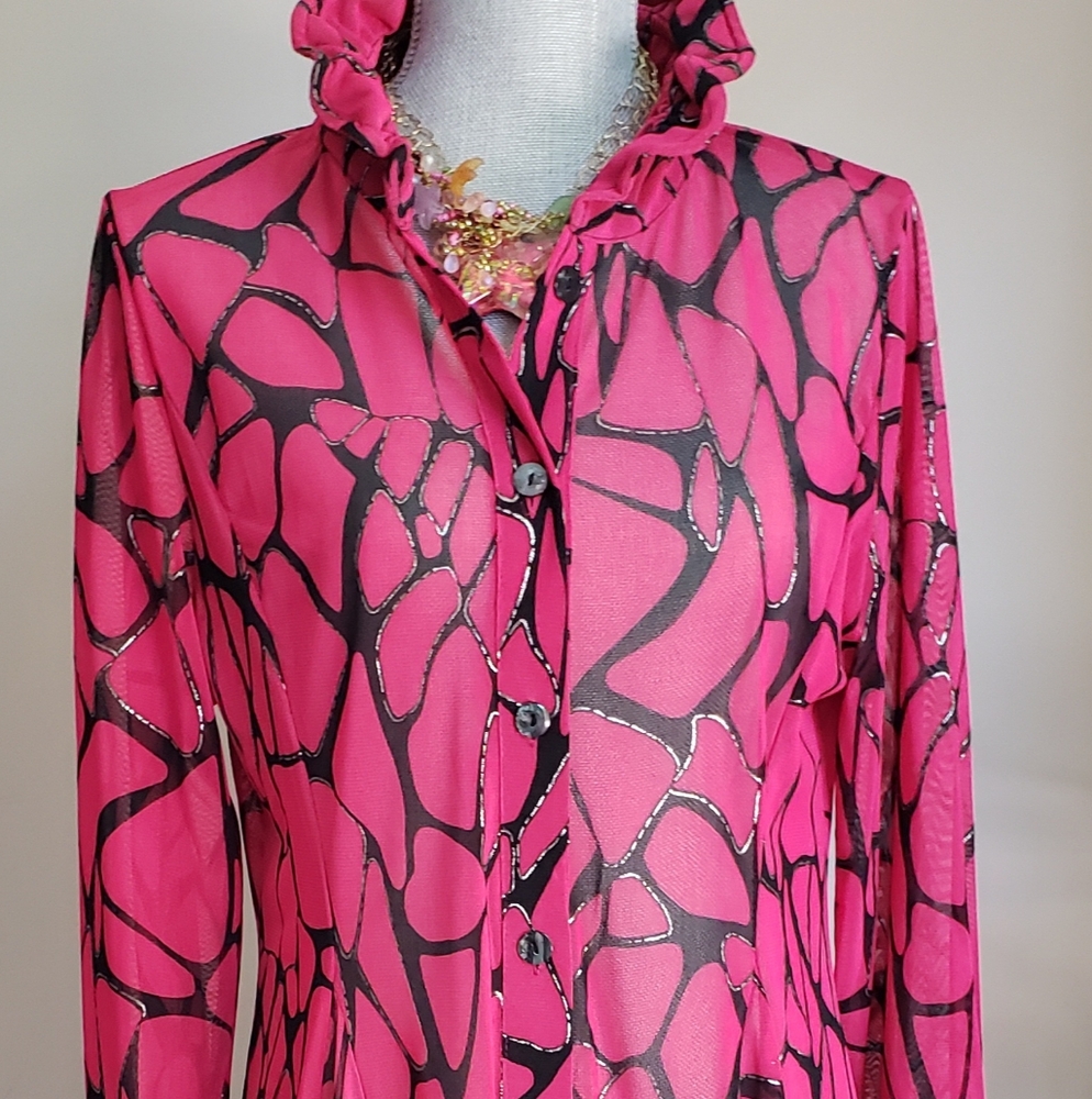 Dame, Inc. Pink and Black Women's Top